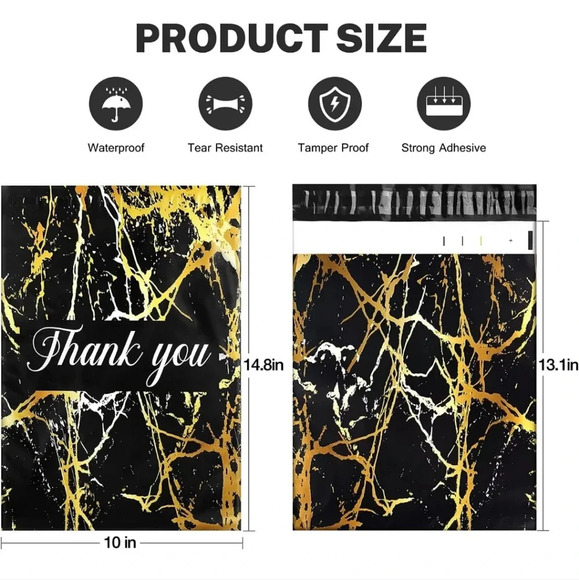 100 Pack Poly Mailers 10x13, Cute Packaging Envelope Mailers Polymailers Packagi - Picture 2 of 6